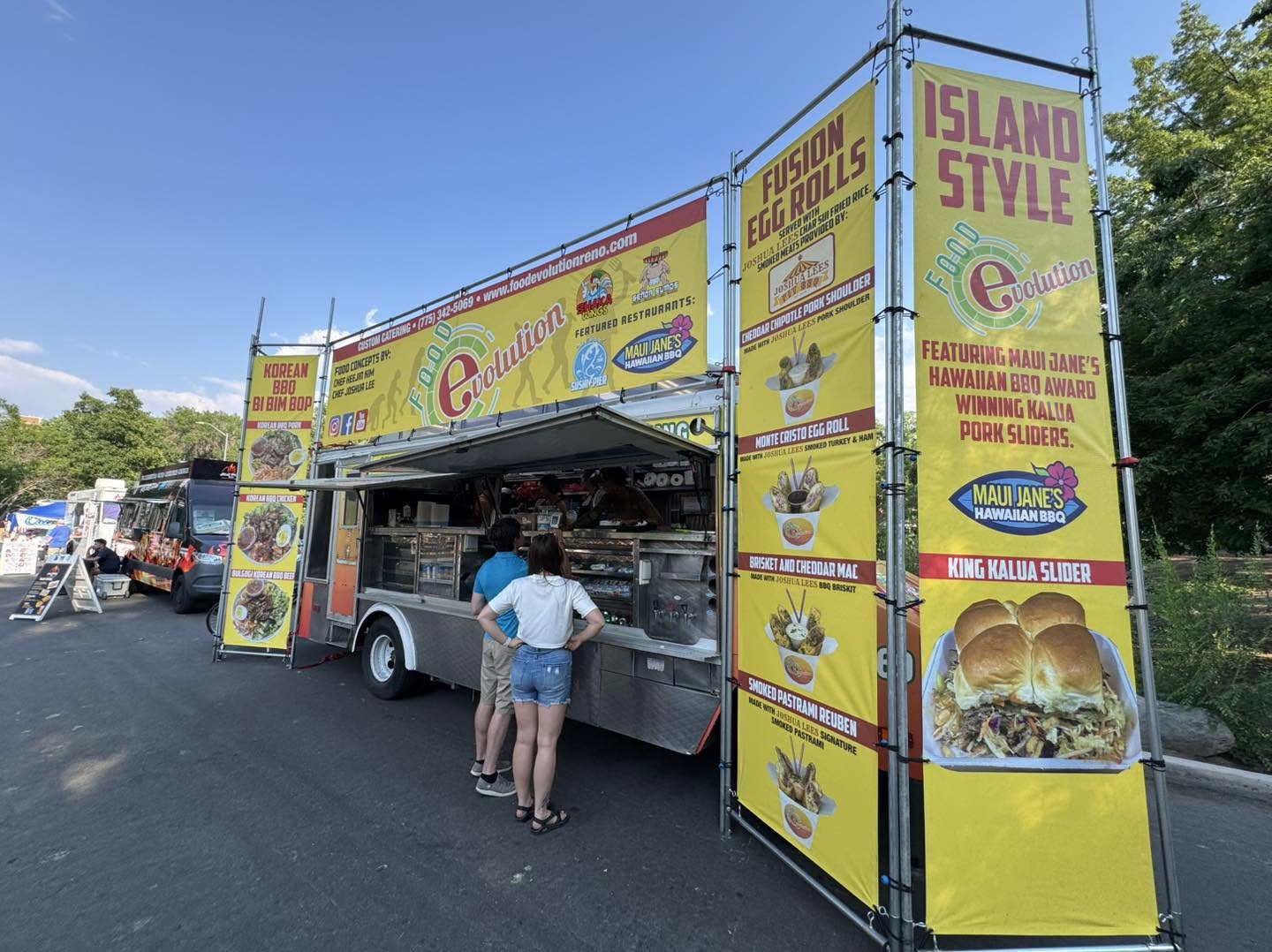 food truck banner display project by Project X Graphics